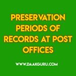 Preservation Periods of Records