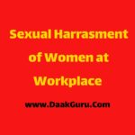 Sexual Harrasment of Women at Workplace